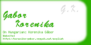 gabor korenika business card